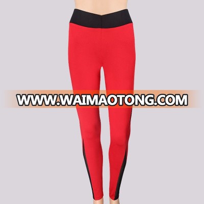 Women Patchwork Mesh Leggings Fitness Running Yoga Pants High Waist Trousers